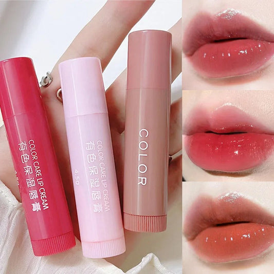 Moisturize Lip Balm Lipstick Hydrate Cute Girl Plump Lip Water Light Lip Glaze Makeup Korean Lipstick Cosmetic 3 Colors Beauty