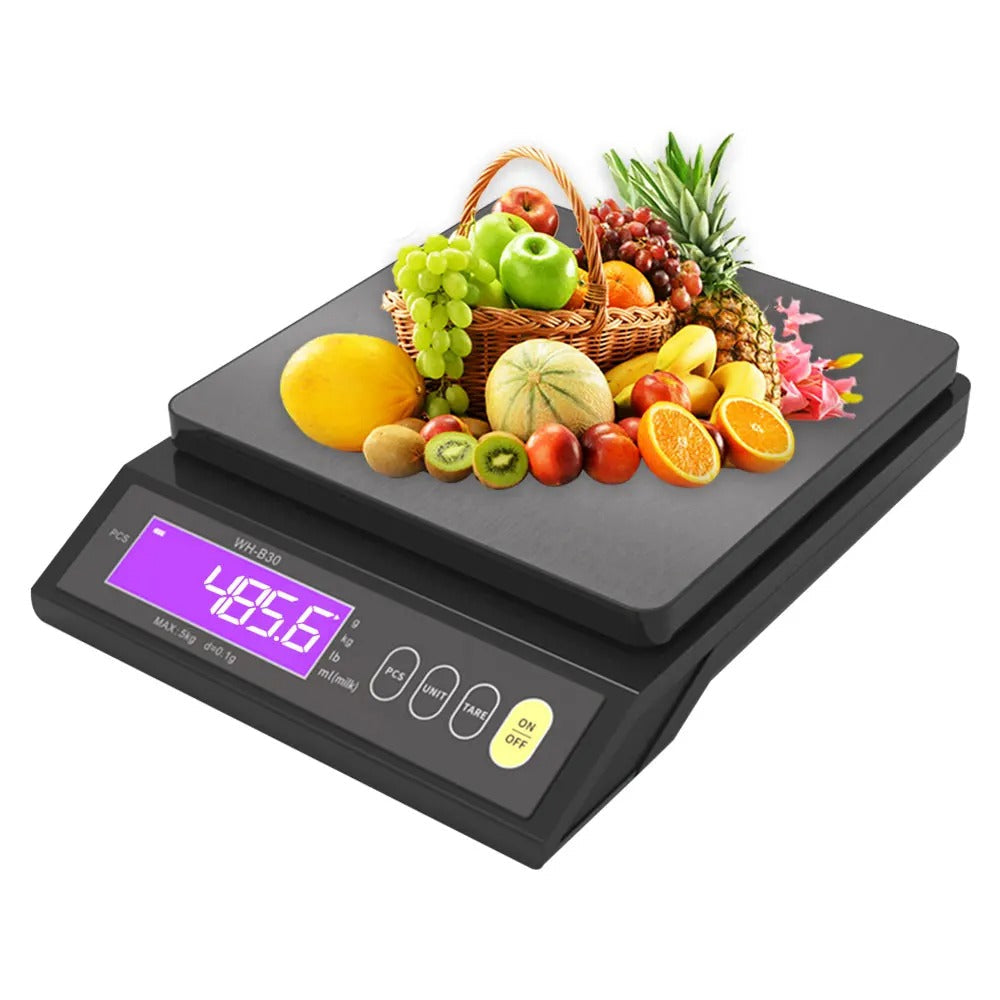 5kg/10kgDigital Electronic Kitchen Scale Household Stainless Steel Measuring Weighing Baking Tool with LCD Display