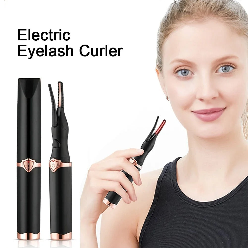 Electric Heated Eyelash Curler USB Rechargeable Eyelashes Curler Quick Heating Natural Eyelash Curler Long Lasting Makeup