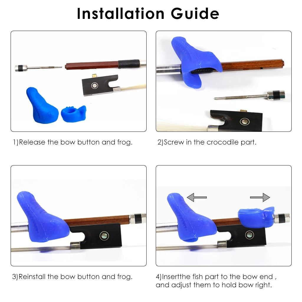 4/4 3/4 1/2 1/4 Violin Bow Grip Correcting Silicon For Any Size Carbon Fiber Fiddle Bows Viola Bows Pernamubuco Arcos Beginners