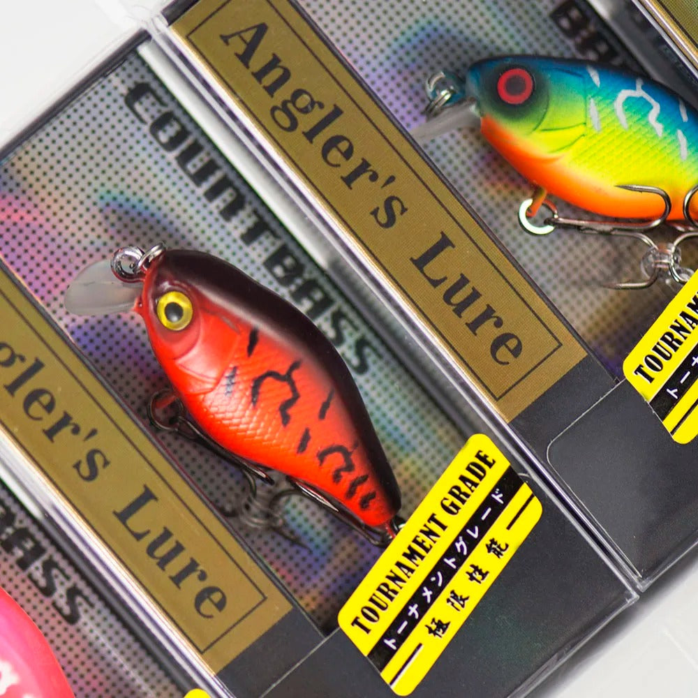 38mm 4.4g Crank bait Hard Plastic Fishing Lures, Countbass Wobbler Freshwater Crappie Fishing Baits