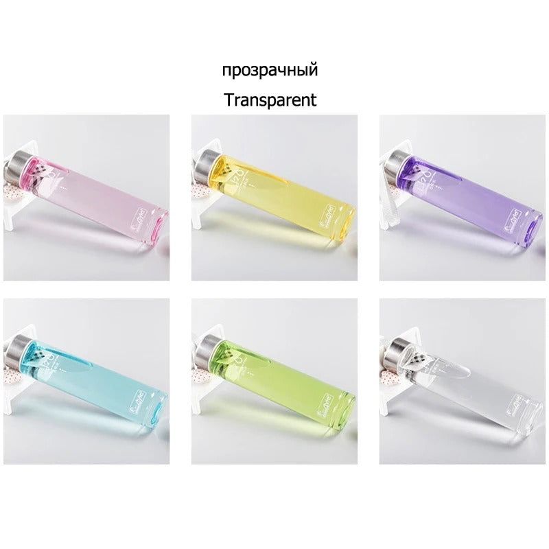 Water Bottles Frosted Sport Unbreakable Plastic Lemon Juice Storage Bottle